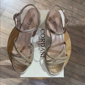 Cordani Women's Gold Strappy Sandals